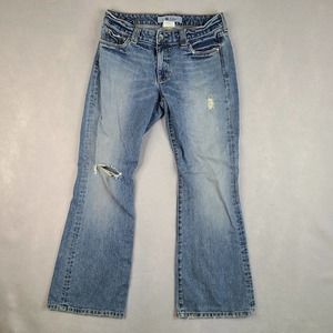 COPY - Gap Jeans Women's Flared Curvy Jeans Size 10 (32x30) Mid Rise Distressed…